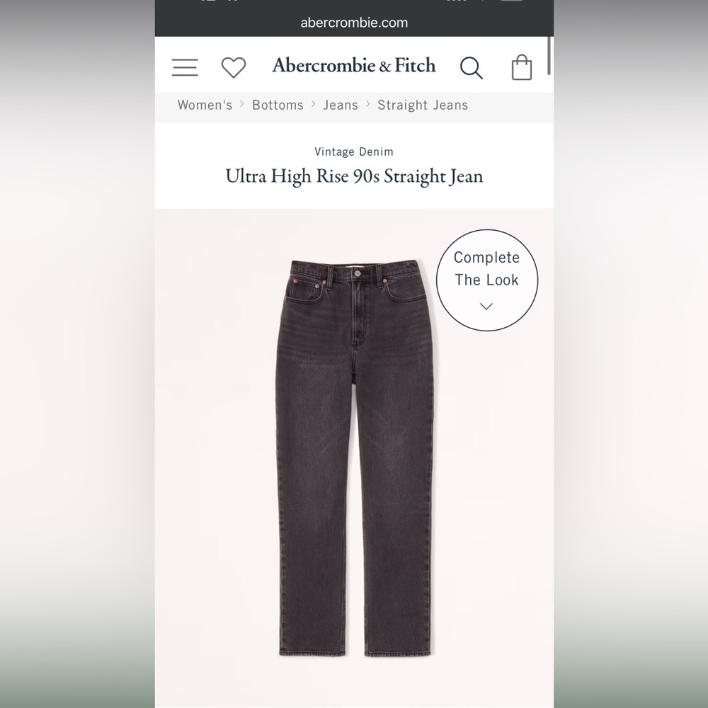Abercrombie Ultra High Rise 90s Straight Jean